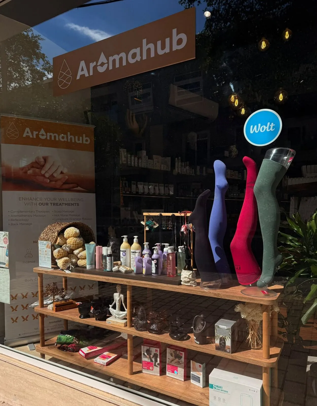 The AromaHub shop window
